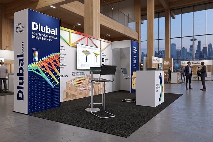 International Mass Timber Conference 2026 – stánek Dlubal Software, Portland