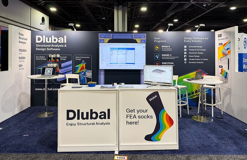 Messestand #1008 von Dlubal Software auf der NASCC 2026, Georgia World Congress Center, Atlanta