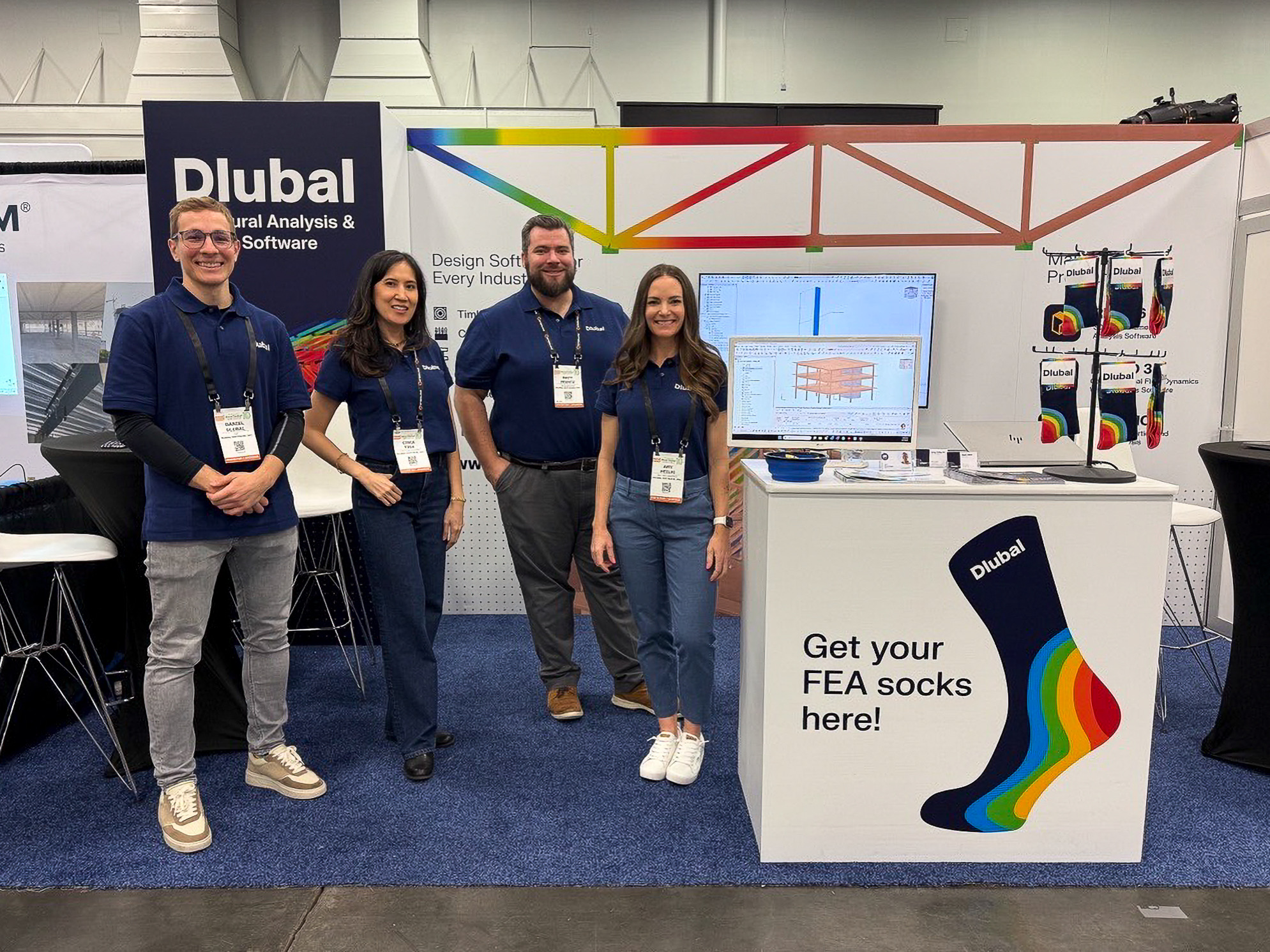 Dlubal Software exhibit at International Mass Timber Conference 2026, Oregon Convention Center, Portland