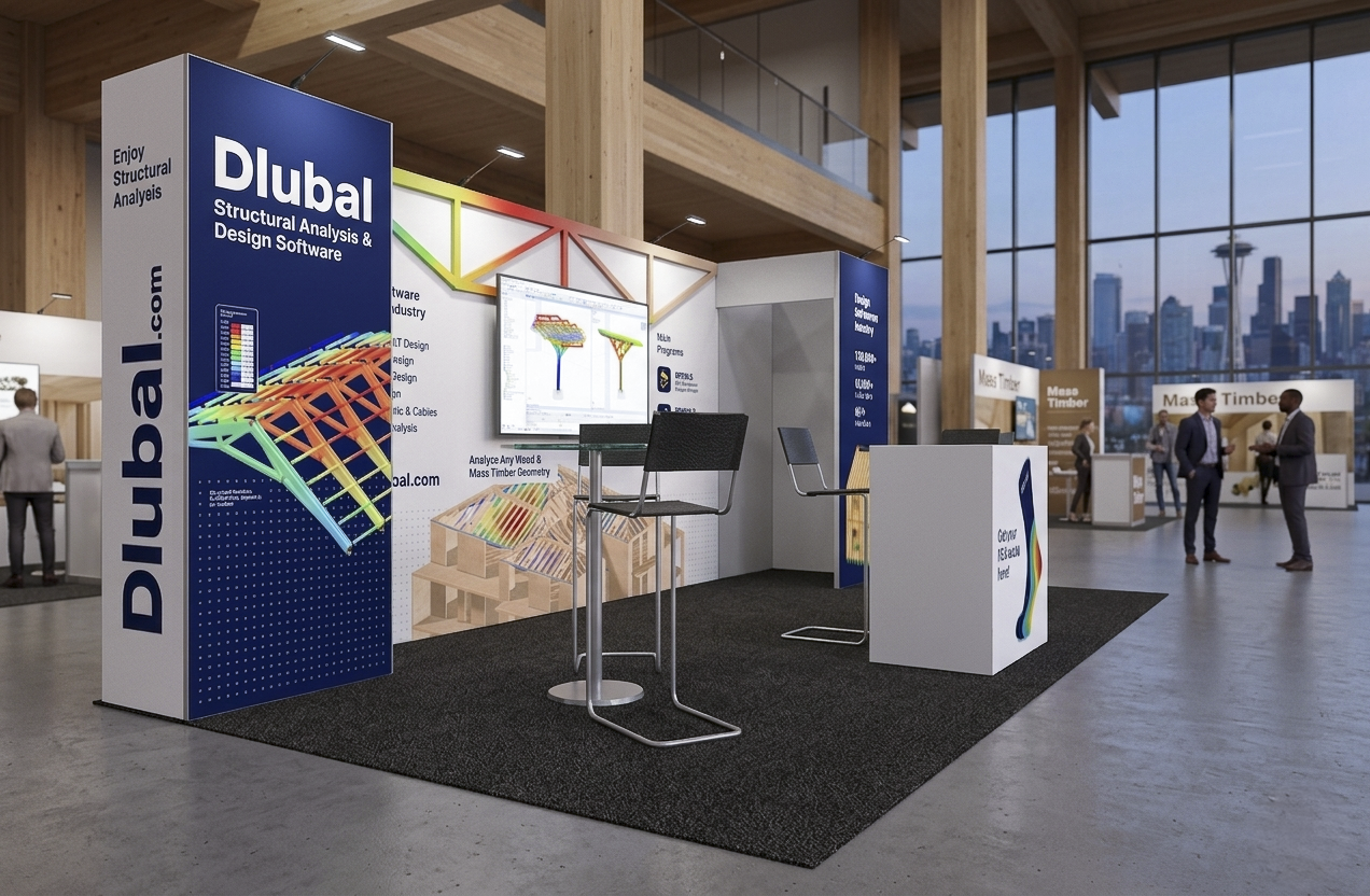 International Mass Timber Conference 2026 — Dlubal Software booth, Portland